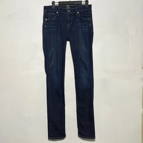 Citizens of Humanity Ava Low Rise Straight Leg Dark Wash Denim Jeans Size 27 - Picture 2 of 14